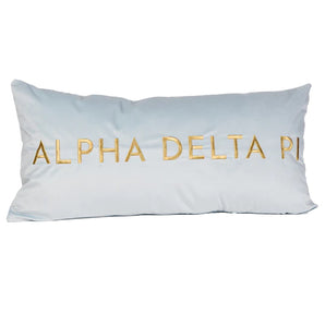Greek Embroidered Velvet Pillow