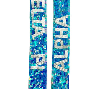 Greek Sequin Heart Strap