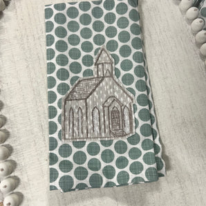 Church Appliqué Towel