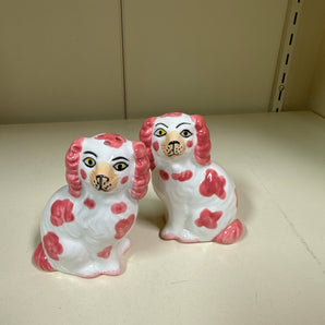 Pink Staffordshire Salt and Pepper