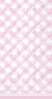 GINGHAM GUEST TOWEL LIGHT ROSE