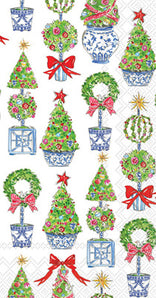 Bright Topiary Trees Guest Napkins