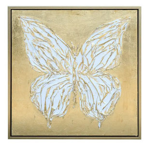 Butterfly Fly Away Gold Canvas