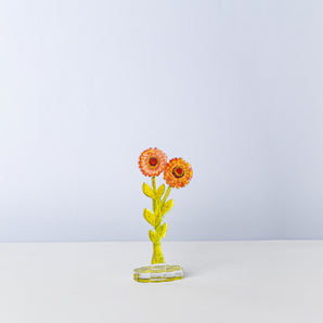 Small Double Zinnia Acrylic Flower