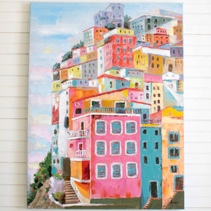 Colorful Houses Oil Painting