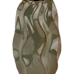 Green Wave Vase