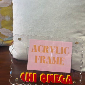 Greek Acrylic Scalloped Frame