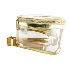 Clear Belt Bag with Gold