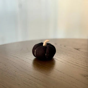 Small Black Corduroy Pumpkin