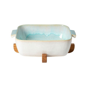 Casafina Eivissa Square Baker with Oak Trivet