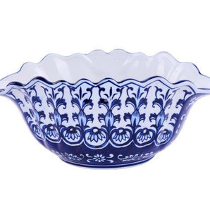 Blue and White Clam Shell Vase