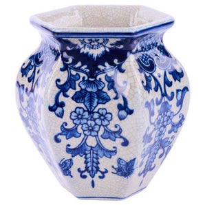 Short Blue and White Vase