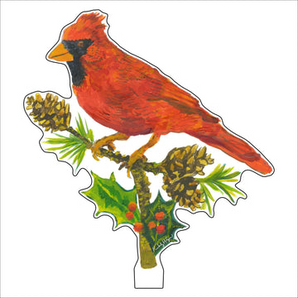 Cardinal with Pinecone Large Acrylic