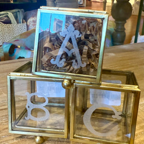 Monogram Glass Box