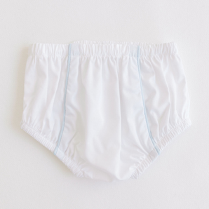 Blue Trim Diaper Cover