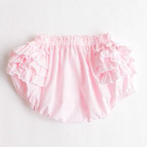 Pink with White Side Ruffles Diaper Cover