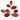 Red Metallic Velvet Magnolia Leaf Spray