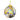 Blue/Gold Watercolor Glass Ball Ornament