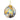 Blue/Gold Watercolor Glass Ball Ornament
