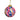 Blue/Pink/Gold Watercolor Glass Ball Ornament