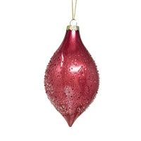 Rose Pink Glass Finial Ornament