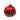 Red Ornate Gem Print Ornament