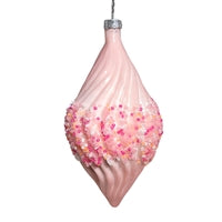Pink Confection Glass Finial Ornament