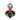 Glass Drop Finial Dot and Stripe Ornament