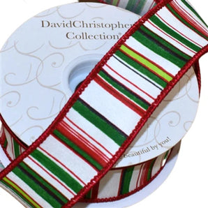 1.5" Twisted Peppermint Striped Ribbon