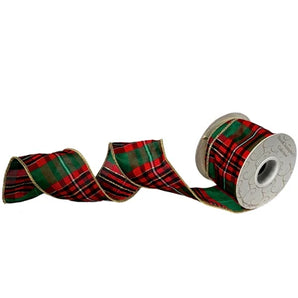 2.5" Traditional Christmas Plaid Ribbon