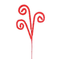 Red/Pink Chenille Christmas Curl Spray