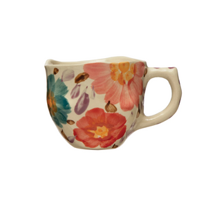 Stoneware Floral Mug