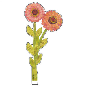 Small Double Zinnia Acrylic Flower