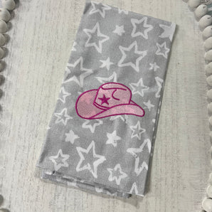 Stars and Cowgirl Hat Towel