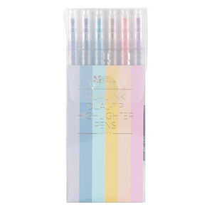 Colorful Dual-Tip Highlighter Set