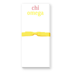 Sorority Greek Script Skinnie Notepad