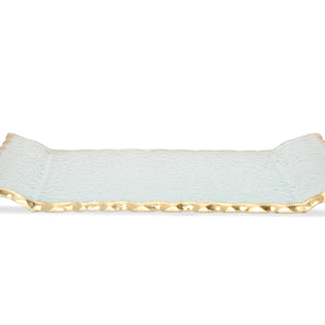 Gold Rim Oblong Tray