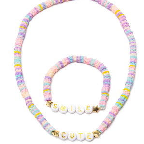 Cute Smile Necklace and Bracelet