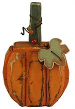 Orange Wood Tin Pumpkin