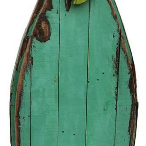 39" Aqua Wood Tin Pumpkin