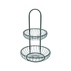 Metal Blue 2-Tier Basket