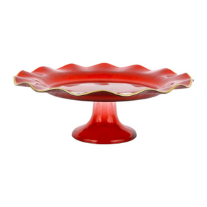 Vietri Holiday Glass Cake Stand