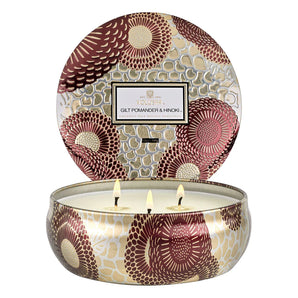 Holiday 3 Wick Tin Candle