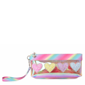 Heart Clear Wristlet
