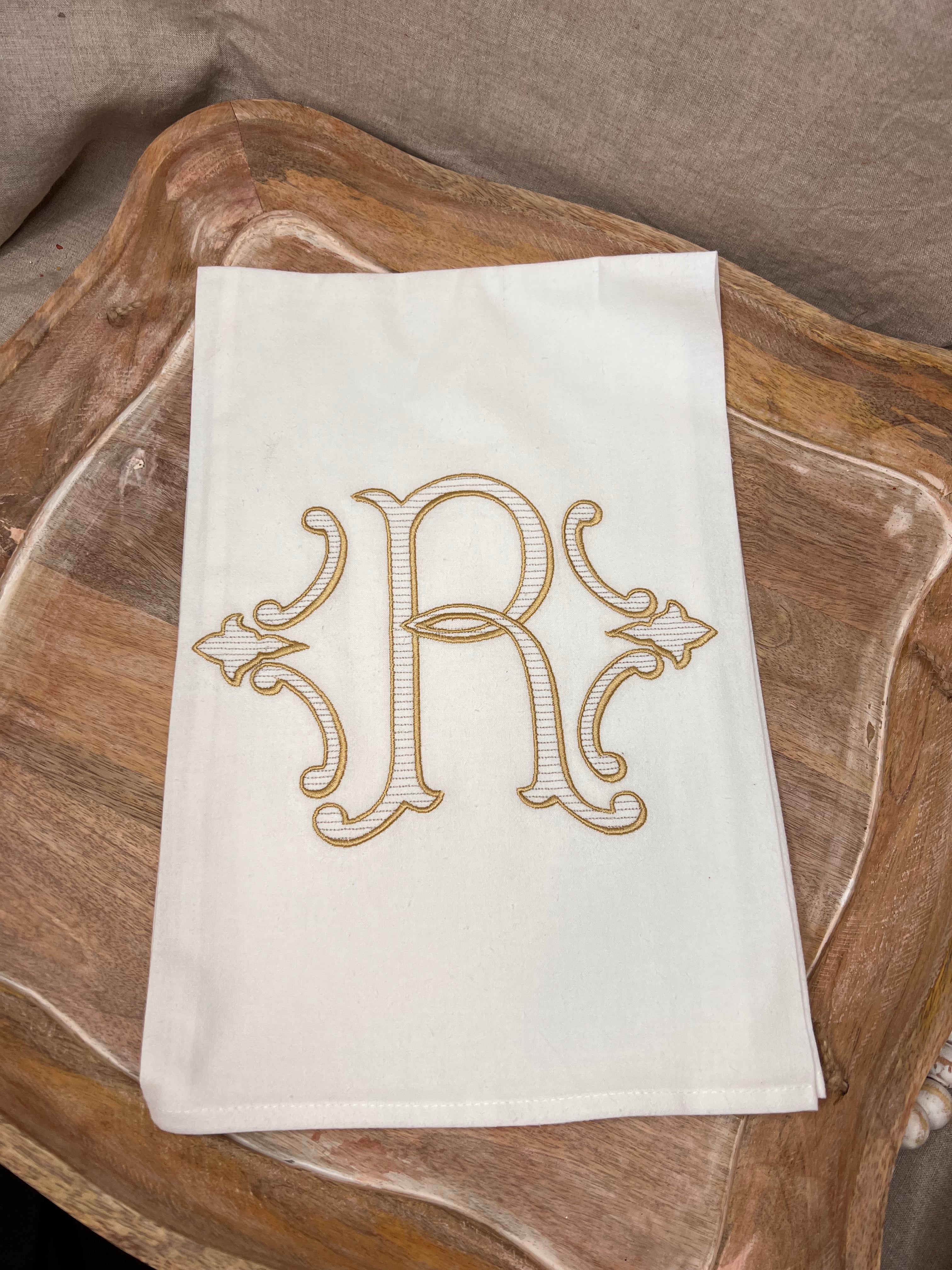 Bracket Letter Flour Sack Towel