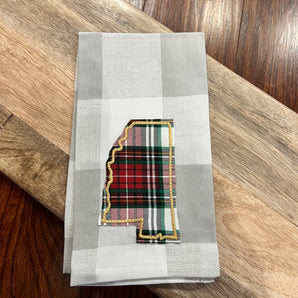 Christmas Plaid Mississippi Towel