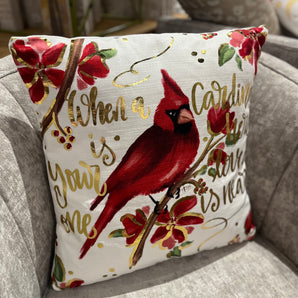 Golden Cardinal Pillow