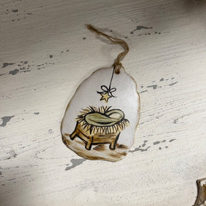 Etta B A Child is Born Ornament