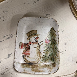 Etta B Snowman Meets Cardinal