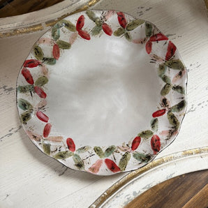 Etta B Criss Cross Christmas Bowl
